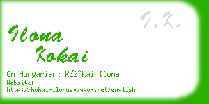 ilona kokai business card